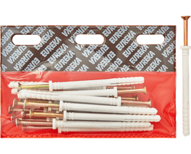 Eureka 6S50 8 x 100 mm Nail In Rimmed White 15 Pack