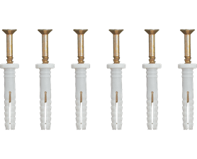 Eureka 6P30 6 x 35 mm Nail In Rimmed White 6 Pack