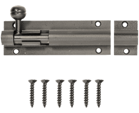 Build and Fix Barrel Bolt Straight Heavy Duty Satin Nickel 100 x 33 x 16 mm