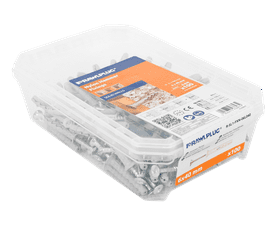 Rawlplug 100 x Hammer in Plugs and CSK Screws Silver 6 x 40 mm