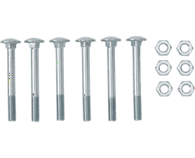 Eureka 10 x 90 mm Cup Square Bolt and Nut 6 Pack