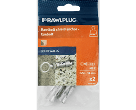 Rawlplug 2 x Shield Anchor Eye Bolt M8 x 14 x 87 mm