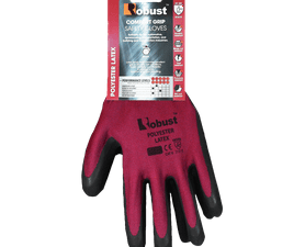 Robust 13G Comfort Grip Safety Gloves Red Size 9-10