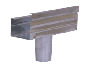Gutter Galvanized Square Stop End Round Outlet