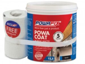 Powafix Powacoat Waterproof And Membrane 1L Black