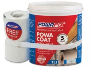 Powafix Powacoat Waterproof And Membrane 1L Grey