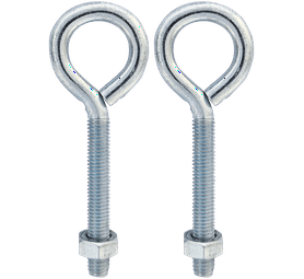 Build and Fix 2 x Eye Bolts - Silver (M8 x 60mm)
