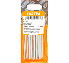 Eureka SM Countersunk Flat Head Mason Nails 75 mm