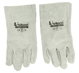Robust Large Chrome Leather Gloves Size 9