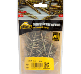 Build and Fix 75 x Cut Thread Screws 4 x 40 mm
