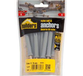 Build and Fix 15 x Nylon Nail in Anchors 8 x 75 mm