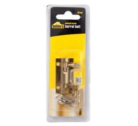 Build and Fix 50 mm Barrel Bolt Necked Polished Brass