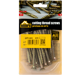 Build and Fix 25 x Cut Thread Screws 6 x 75 mm