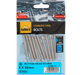 Build and Fix 10 x Button Head Screws 6 x 50 mm