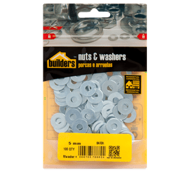 Build and Fix 100 x Rivets Washers Silver 5 mm