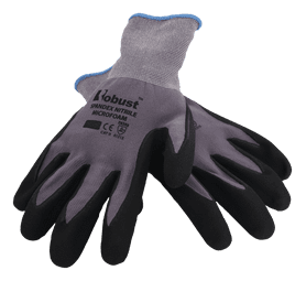 Robust 15G Comfort Grip Safety Gloves Grey Size 9-10