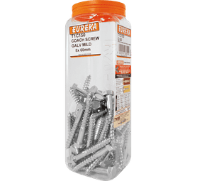 Eureka 8 x 60 mm Coach Screw Q50 Galvanised Mild