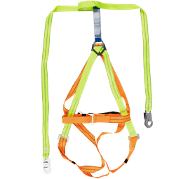Pioneer Double Lanyard and Snap Hook with Belt Orange and Yellow