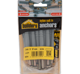 Build and Fix 20 x Nylon Nail in Anchors 8 x 57 mm
