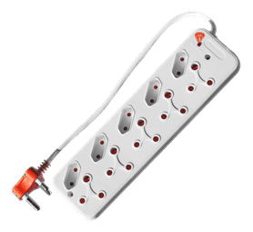 PowerWorx 10-Way Surge Protected Multi Plug White - Exclusive to Build and Fix