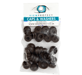 ViewProtect 24 x Cover Caps and Washers Brown