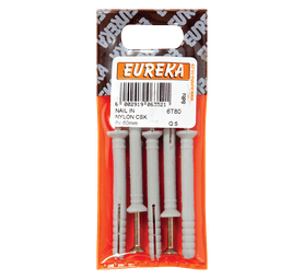 Eureka 5 x Countersunk Nylon Nail in Anchors 6 x 60 mm