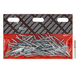 Eureka 100 x Aluminium Open Blind Rivets 4 x 15 mm
