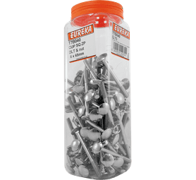 Eureka 75 x Zinc Plated Cup Square Bolts and Nuts 6 x 65 mm