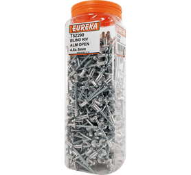 Eureka 500 x Aluminium Open Blind Rivets 4.8 x 8 mm