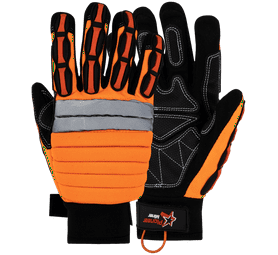 Pioneer Miners Gloves Orange and Black L