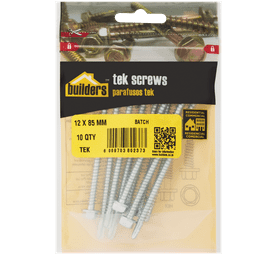 Build and Fix 10 x Tek Screws 12 x 85 mm