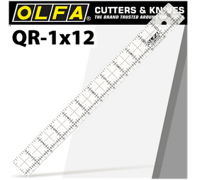 Olfa Quilt Ruler with Grid (25 x 305mm)