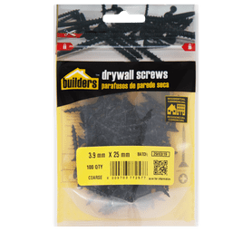 Build and Fix 100 x Coarse Drywall Screws 3.9 x 25 mm