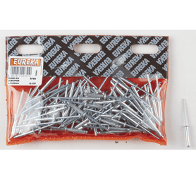 Eureka 100 x Aluminium Open Blind Rivet 4 x 21 mm