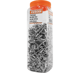 Eureka 400 x Aluminium Open Blind Rivets 4.8 x 10 mm
