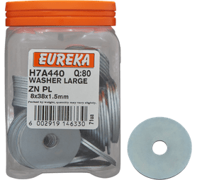 Eureka 80 x Large Washers 8 x 38 x 1.5 mm