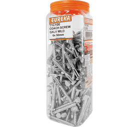 Eureka 6 x 50 mm Coach Screw Q180 Galvanised Mild