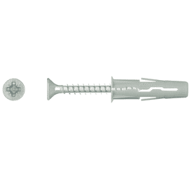 Rawlplug 40 x Universal Uno Plugs and Screws White 5 x 24 mm
