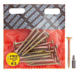 Eureka 1FA90U 6 x 60 mm Cut Screw Smooth Shank 25 Pack