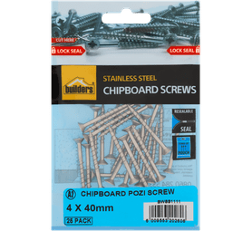 Build and Fix 25 x Pozi Chipboard Screws 4 x 40 mm