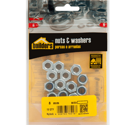 Build and Fix 704741 12 x Nylock Nuts 8 mm