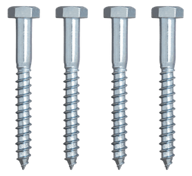 Eureka 1CA80U 10 x 90 mm Coach Screw Galvanised 6 Pack