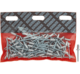 Eureka 100 x Aluminium Open Blind Rivets 4.8 x 10 mm