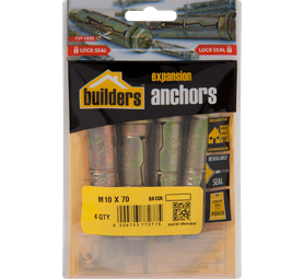 Build and Fix 4 x Expansion Anchors 10 x 70 mm