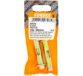 Eureka 10 x 50 mm Sleeve Anchor 2 Pack