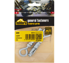 Build and Fix 2 x Expansion Eye Bolts 6 mm