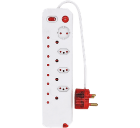 Electricmate 8 Way High Surge Multi-plug White