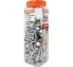 Eureka 8 x 30 mm Coach Screw Q185 Galvanised Mild