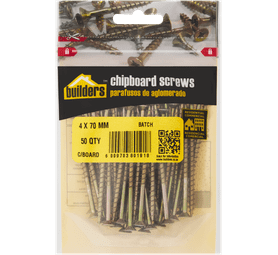 Build and Fix 50 x Chipboard Screws 4 x 70 mm