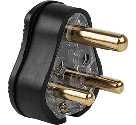 Electricmate Solid Rubber 3 Prong Plug Top Black 10 A